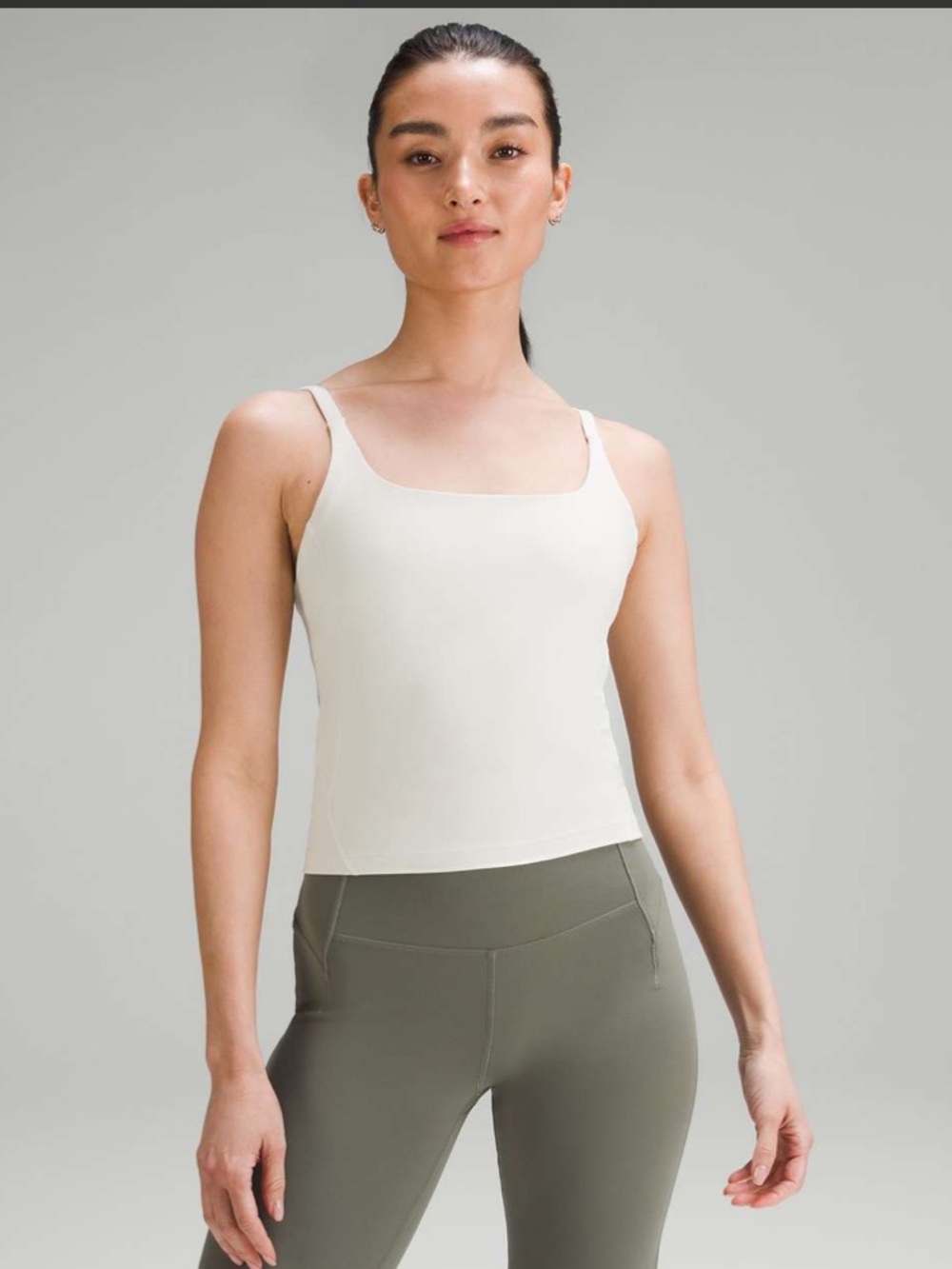 lululemon athletica Cream Strappy Shelf Tank